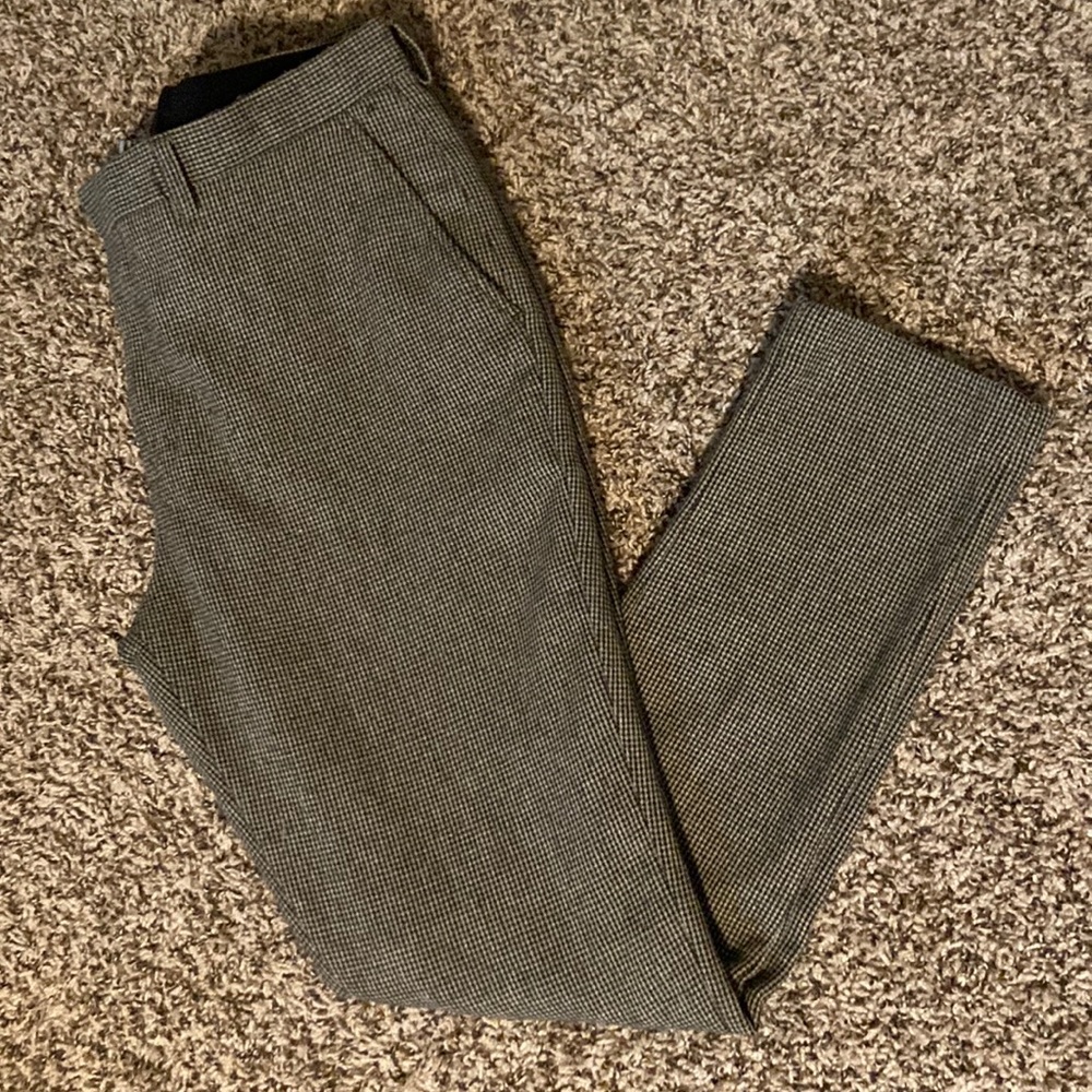 ASOS Straight Leg Dress Pants in Stone Puppy Tooth | W 34" L 30"